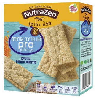 פת פריכה אורגנית עדשים חומות ואדומות